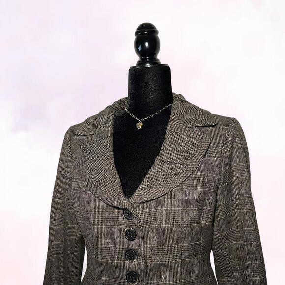 Nanette Lepore Plaid Jacket Spring Designer Chic - Picture 2 of 6